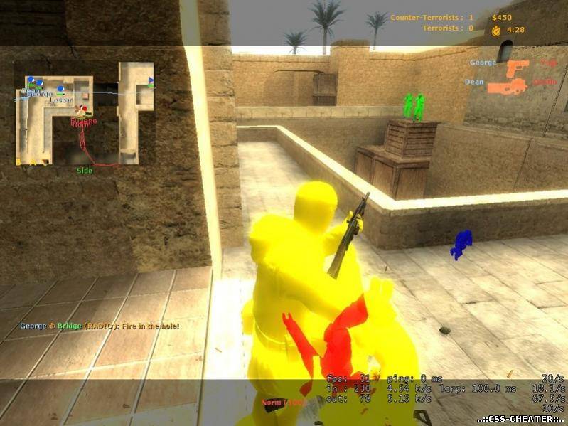CSS WallHack Chams [SOH] v1.2 - Чит для Counter-Strike Source